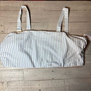 Old Navy Women's Size 4X Striped Bikini Top Adjustable Straps Blue/White NWT